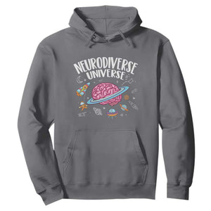 Neurodiversity Hoodie Neurodiverse Funny Brain Universe Autism ADHD ASD TS09 Charcoal Printyourwear