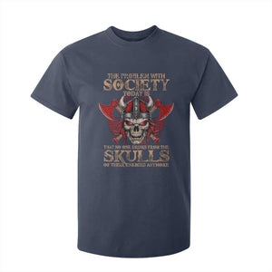 Viking T Shirt For Kid The Problem Is That No One Drinks From The Skulls Of Their Enemies Anymore TS09 Navy Print Your Wear