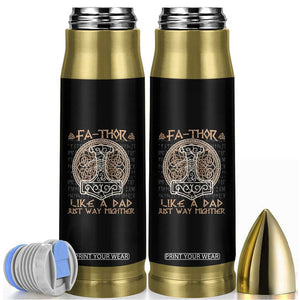 Funny Viking Dad Bullet Tumbler Fathor Like A Dad Just Way Mightier TS09 Black Print Your Wear