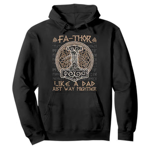 Funny Viking Dad Hoodie Fathor Like A Dad Just Way Mightier TS09 Black Print Your Wear