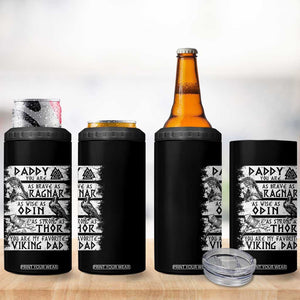 Viking Dad 4 in 1 Can Cooler Tumbler As Brave As Ragnar As Wise As Odin As Strong As Thor TS09 Print Your Wear
