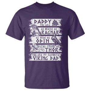 Viking Dad T Shirt As Brave As Ragnar As Wise As Odin As Strong As Thor TS09 Purple Print Your Wear
