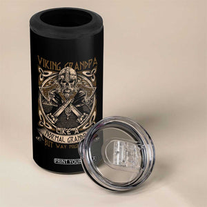 Viking Grandpa 4 in 1 Can Cooler Tumbler Like A Normal Grandpa But Way Mightier TS09 Print Your Wear