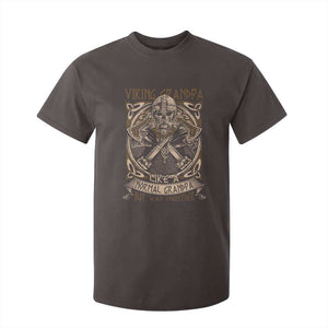 Viking Grandpa T Shirt For Kid Like A Normal Grandpa But Way Mightier TS09 Dark Chocolate Print Your Wear