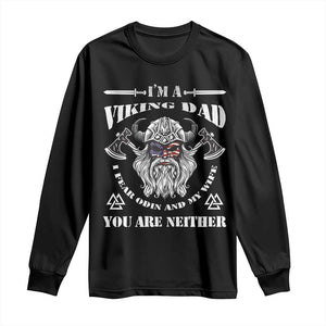 Viking Dad Long Sleeve Shirt I Fear Odin And My Wife TS09 Black Print Your Wear