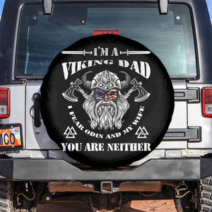 Viking Dad Spare Tire Cover I Fear Odin And My Wife TS09 No hole Black Print Your Wear