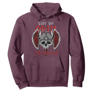 Viking Hoodie Son Of Odin VALHALLA Norse Mythology TS09 Maroon Print Your Wear