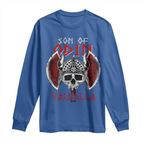 Viking Long Sleeve Shirt Son Of Odin VALHALLA Norse Mythology TS09 Royal Blue Print Your Wear