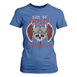 Viking T Shirt For Women Son Of Odin VALHALLA Norse Mythology TS09 Royal Blue Print Your Wear