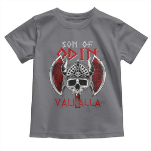 Viking Toddler T Shirt Son Of Odin VALHALLA Norse Mythology TS09 Charcoal Print Your Wear