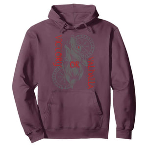 Viking Victory Or Valhalla Hoodie Norse Mythology TS09 Maroon Print Your Wear