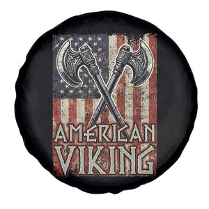 American Viking Spare Tire Cover American Flag Axe Norse Mythology TS09 Print Your Wear