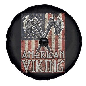 American Viking Spare Tire Cover American Flag Axe Norse Mythology TS09 Print Your Wear