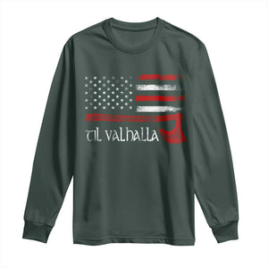 Viking Til Valhalla Long Sleeve Shirt TS09 Dark Forest Green Print Your Wear