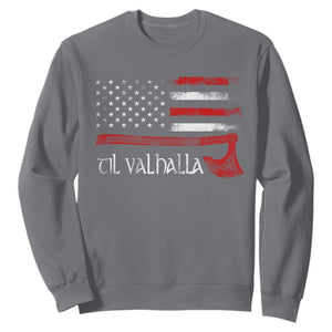 Viking Til Valhalla Sweatshirt TS09 Charcoal Print Your Wear