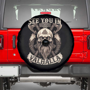 Viking Spare Tire Cover See You In Valhalla TS09 Black Print Your Wear