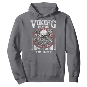 Viking Blood Runs Through My Veins Hoodie TS09 Charcoal Print Your Wear