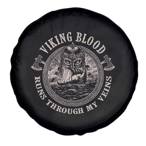 Viking Blood Spare Tire Cover Runs Through My Veins TS09 Print Your Wear