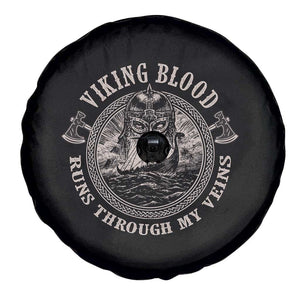 Viking Blood Spare Tire Cover Runs Through My Veins TS09 Print Your Wear