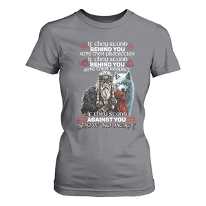 Viking T Shirt For Women If They Stand Against You Show No Mercy TS09 Charcoal Print Your Wear