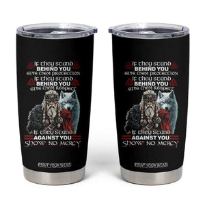 Viking Tumbler Cup If They Stand Against You Show No Mercy TS09 Black Print Your Wear