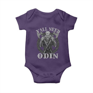Viking Baby Onesie Y'all Need Odin TS09 Purple Print Your Wear