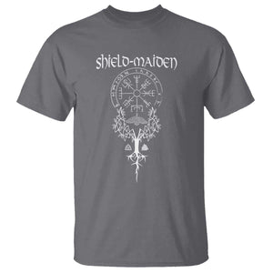 Shield Maiden T Shirt Female Warrior Scandinavian Folklore Mythology TS09 Charcoal Print Your Wear