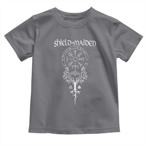 Shield Maiden Toddler T Shirt Female Warrior Scandinavian Folklore Mythology TS09 Charcoal Print Your Wear