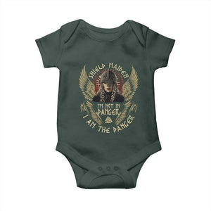 Shield Maiden Baby Onesie I Am The Danger Female Warrior Scandinavian Folklore Mythology TS09 Print Your Wear