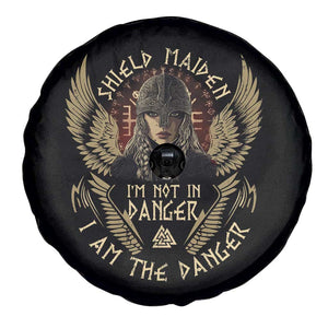 Shield Maiden Spare Tire Cover I Am The Danger Female Warrior Scandinavian Folklore Mythology TS09 Print Your Wear