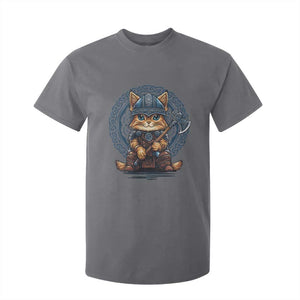 Nordic Norse Viking Cat Warrior T Shirt For Kid TS09 Charcoal Print Your Wear