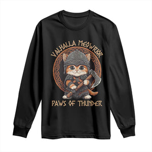 Viking Cat Long Sleeve Shirt Norse Mythology Cat Warrior TS09 Black Print Your Wear
