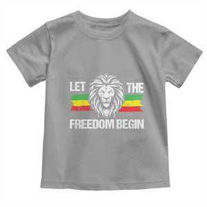 Juneteenth Toddler T Shirt African American Lion Let The Freedom Begin Melanin Pride TS09 Sport Gray Print Your Wear