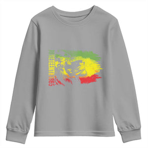 Juneteenth Youth Sweatshirt Lion King 1865 African American TS09 Sport Gray Print Your Wear