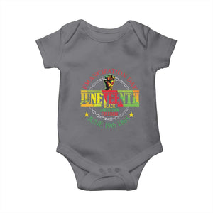 Juneteenth 1865 Baby Onesie Emancipation Day Black American Freedom Melanin Pride TS09 Charcoal Print Your Wear