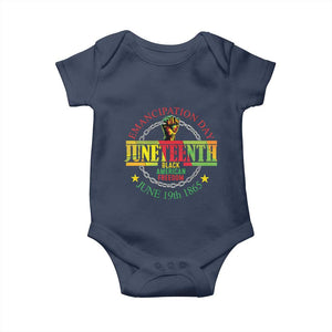 Juneteenth 1865 Baby Onesie Emancipation Day Black American Freedom Melanin Pride TS09 Navy Print Your Wear