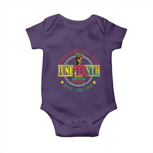 Juneteenth 1865 Baby Onesie Emancipation Day Black American Freedom Melanin Pride TS09 Purple Print Your Wear
