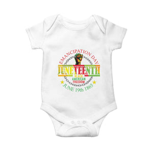Juneteenth 1865 Baby Onesie Emancipation Day Black American Freedom Melanin Pride TS09 White Print Your Wear