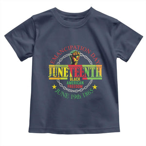 Juneteenth 1865 Toddler T Shirt Emancipation Day Black American Freedom Melanin Pride TS09 Navy Print Your Wear