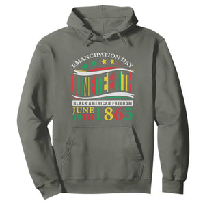 Juneteenth Hoodie Emancipation Day Black American Freedom June 19th 1865 TS09 Military Green Print Your Wear