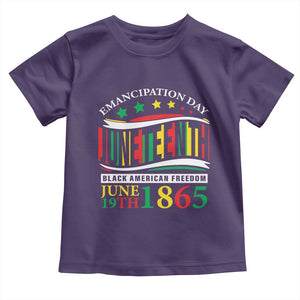 Juneteenth 1865 Toddler T Shirt Emancipation Day Black American Freedom Black Pride TS09 Purple Print Your Wear