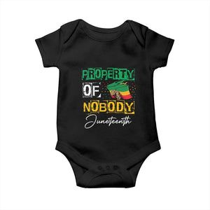 Property Of Nobody Melanin Black Freedom Baby Onesie TS09 Black Print Your Wear