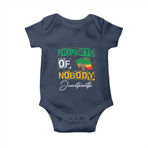 Property Of Nobody Melanin Black Freedom Baby Onesie TS09 Navy Print Your Wear