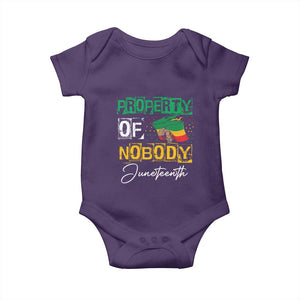 Property Of Nobody Melanin Black Freedom Baby Onesie TS09 Purple Print Your Wear