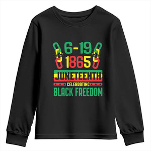 Juneteenth Youth Sweatshirt Celebrating Black Freedom 1865 TS09 Black Print Your Wear