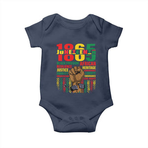Juneteenth 1865 Baby Onesie Black Freedom African Resilience Remembrance TS09 Navy Print Your Wear
