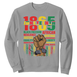 Juneteenth Sweatshirt 1865 Black Freedom African Resilience Remembrance TS09 Sport Gray Print Your Wear