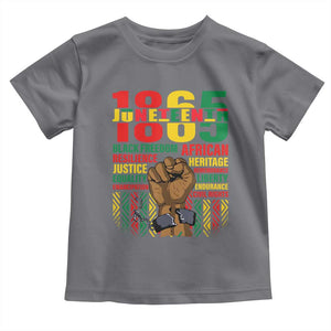 Juneteenth 1865 Toddler T Shirt Black Freedom African Resilience Remembrance TS09 Charcoal Print Your Wear