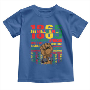 Juneteenth 1865 Toddler T Shirt Black Freedom African Resilience Remembrance TS09 Royal Blue Print Your Wear