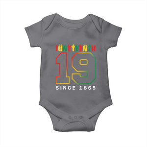 Melanin Black Freedom Juneteenth 1865 Baby Onesie TS09 Charcoal Print Your Wear